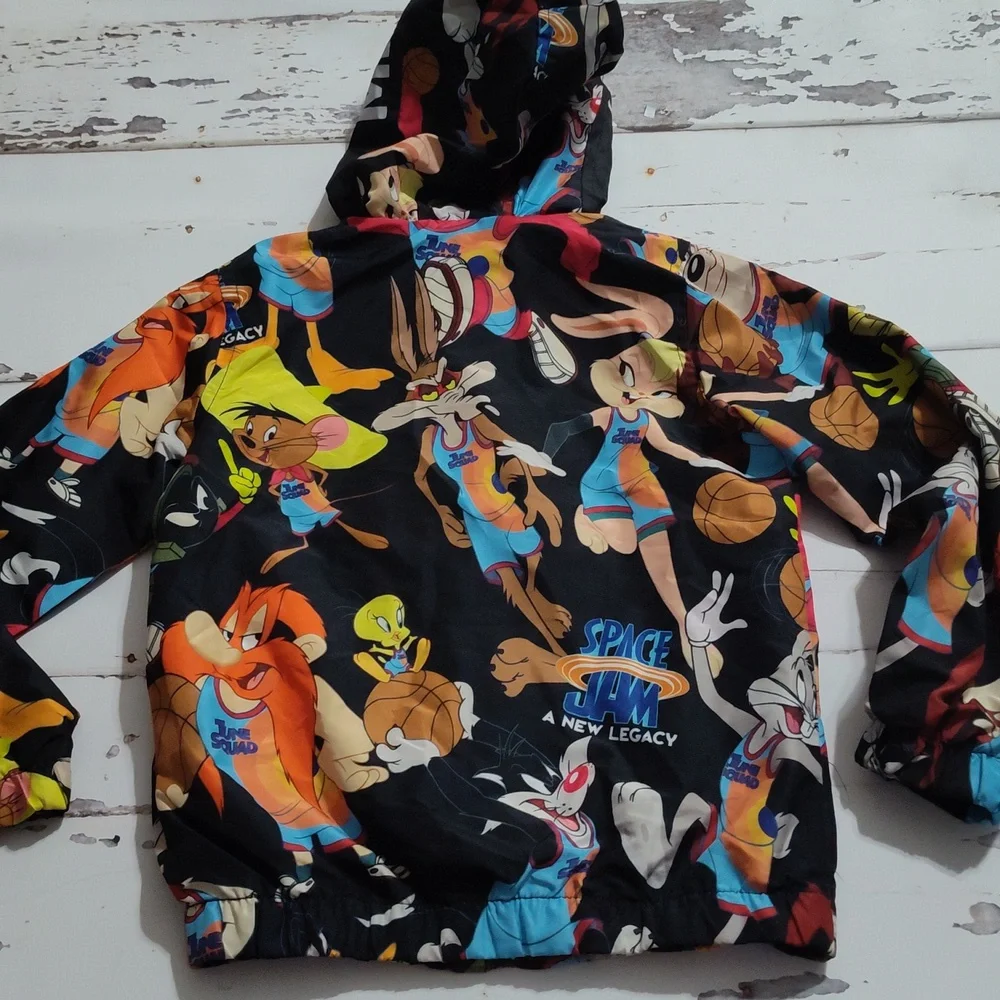 Members only space jam a new legacy bomber jacket sz7 looney tunes bugs bunny - Picture 3 of 5